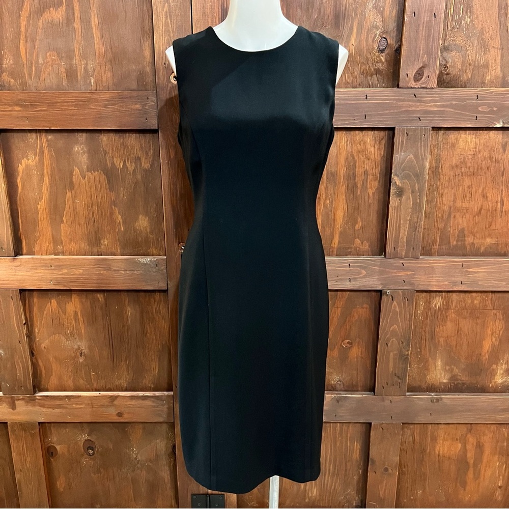 Clues Collection Classic Black Sleeveless Midi Dress